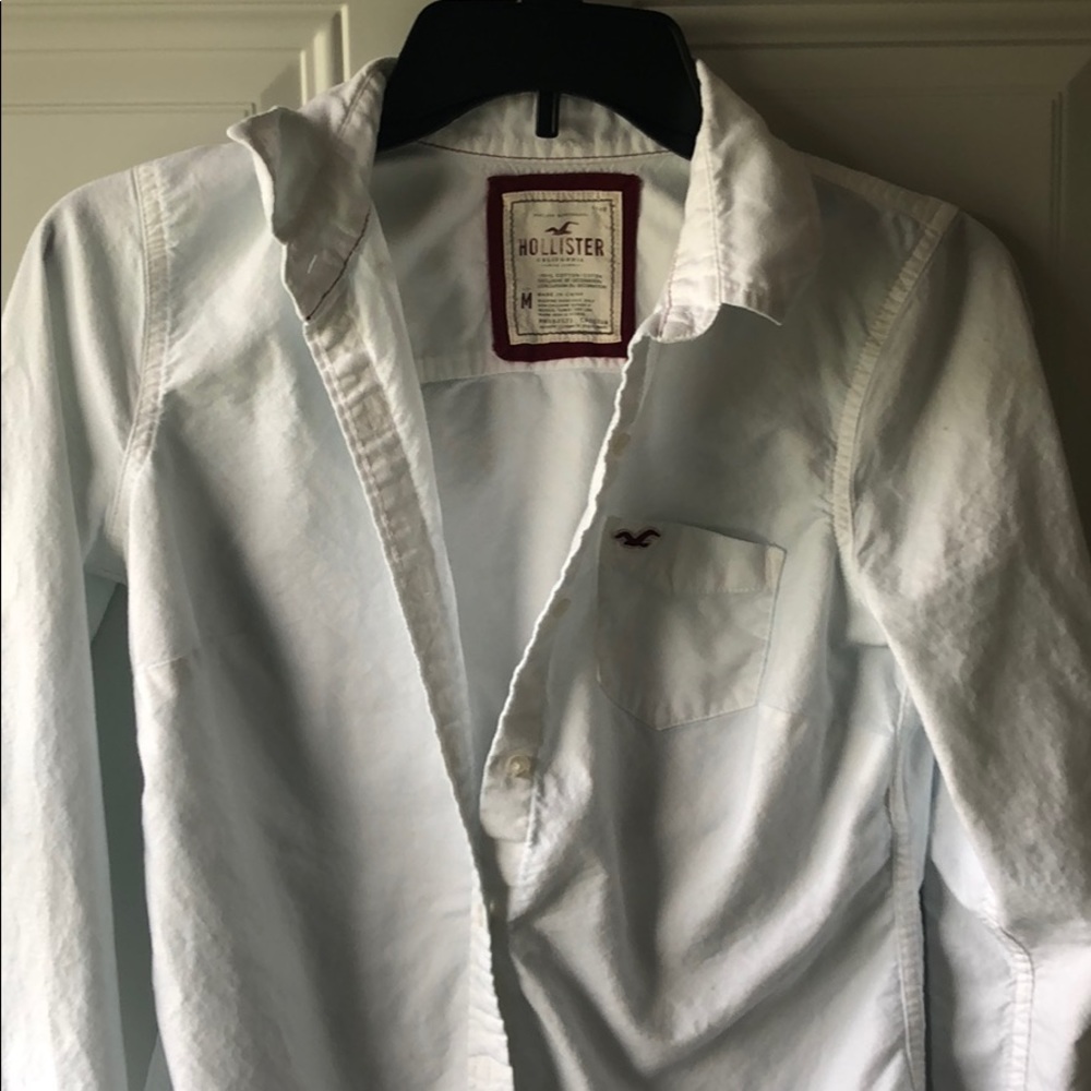 Hollister White Button Down Women's Medium - Picture 4 of 4